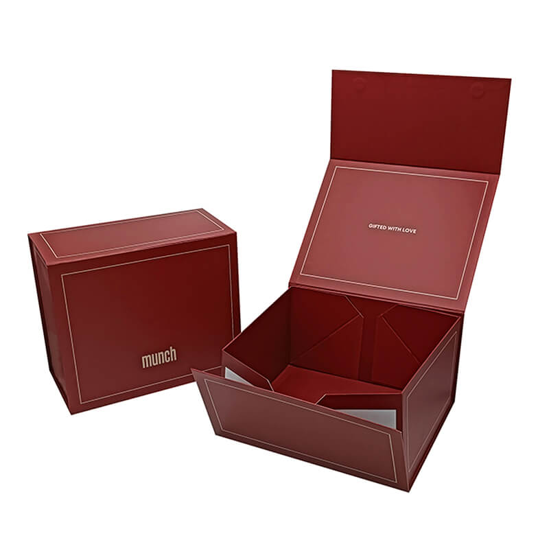 Alternate view of custom printed magnetic foldable box